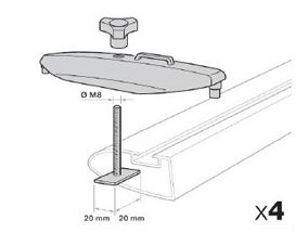 Thule - 697600 T-Track adaptateur - Équipement auto