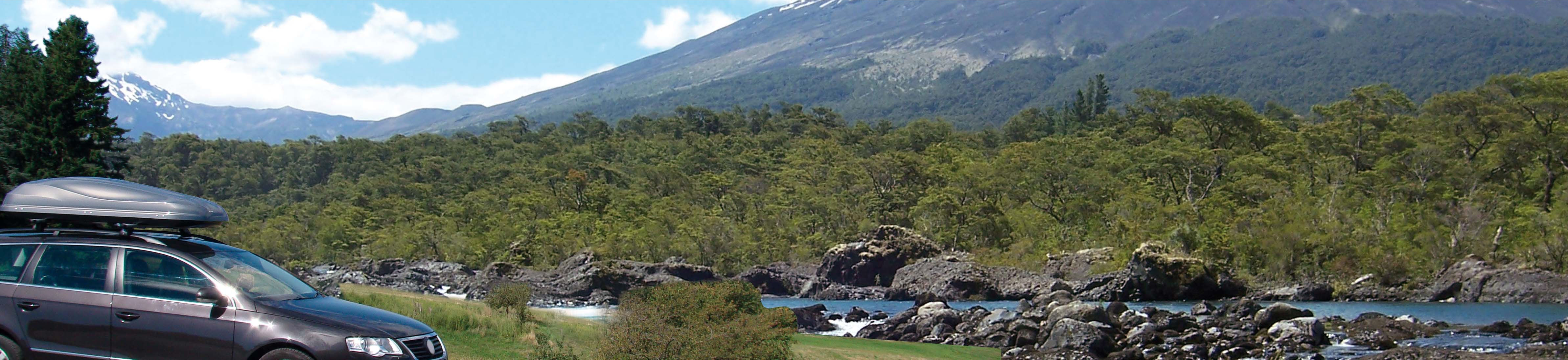 coffre de toit et barre de toit Green Valley sur un break